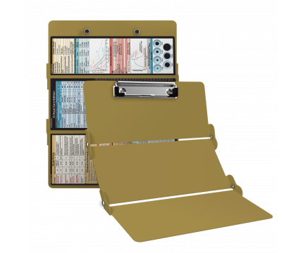WhiteCoat Clipboard® Trifold - Tactical Brown Critical Care Edition